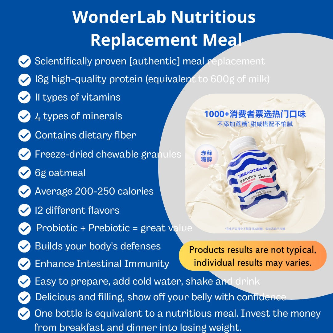 Wonderlab Collagen Nutrition Replacement Meal - Slimming Pack (30 Bottles)